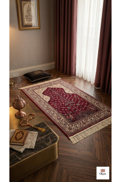 Okan Halıcılık Premium İpeksi Viskon Seccade 100 Tarak Sık Dokuma - Makinede ...