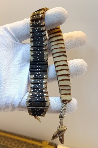 hobihanem Yılan Formunda İşlemeli Hurma Çekirdeği Hediyelik Balık Zaza Tesbih...