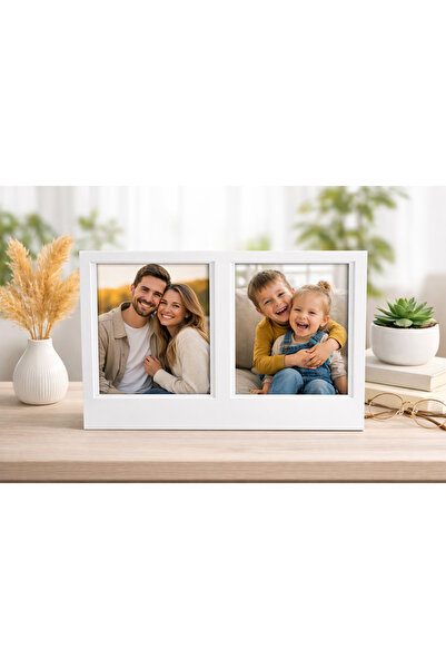 StudioAslanDesign Double Photo Frame – Modern Desktop Decor