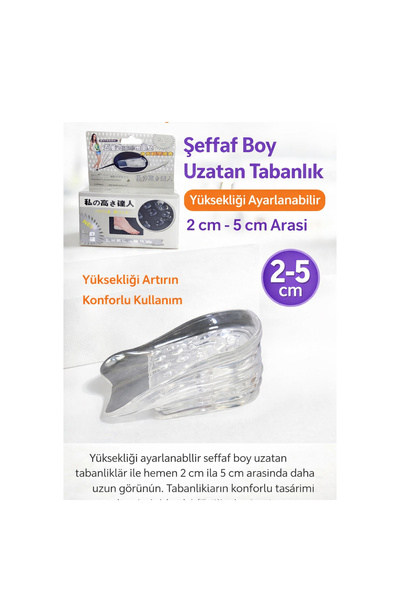 direkstoktan Şeffaf Boy Uzatan Silikon Tabanlık | Ayarlanabilir Yükseklik Art...