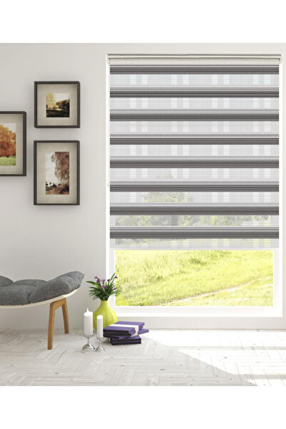 YS PERDE TASARIM Modern Degrade Pliseli Zebra Stor Perde , Alüminyum Kasalı Y...