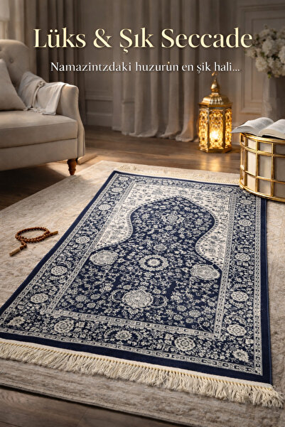 Okan Halıcılık Lüks İpeksi Viskon Seccade – 100 Tarak Premium Namaz Seccadesi...