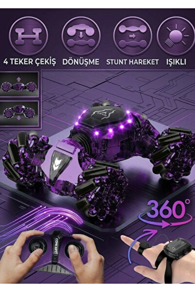 Boratila Toys El Hareket Sensörlü &Uzaktan Kumandalı,360° Akrobatik Dönüşebil...