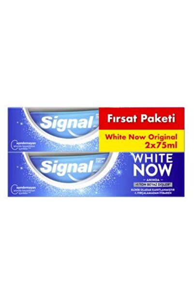 Signal 2 قطعة معجون أسنان وايت ناو الأصلي 2×75 مل