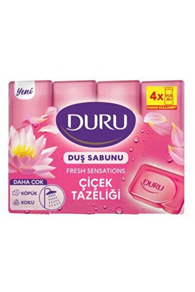 Duru 3 قطع صابون استحمام فريش بنضارة الزهور 4×150 جرام