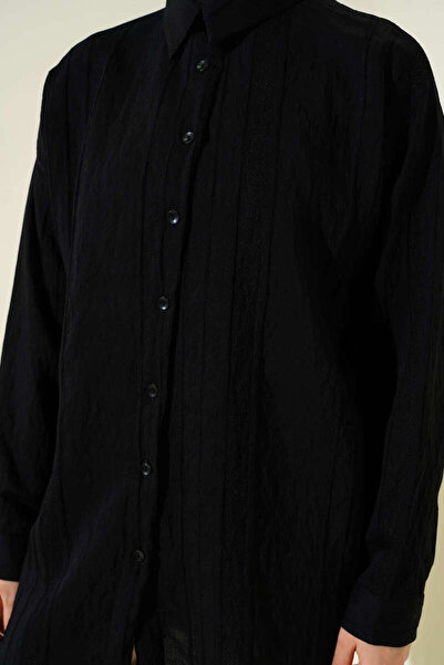 Burcia Honeycomb Striped Oversize Shirt