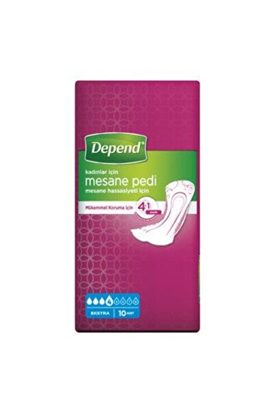 Depend قطعتان من وسادات المثانة النسائية الإضافية، عبوة من 10 قطع