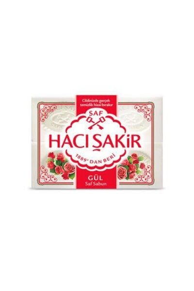Hacı Şakir 2 Pieces of Rose White Molded Soap 4X150 g