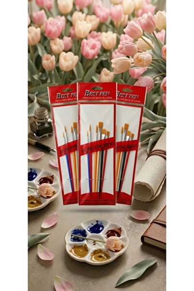 paintings Painting brush set 🎨 consisting of 6 pieces x 3 pieces = 18 pieces