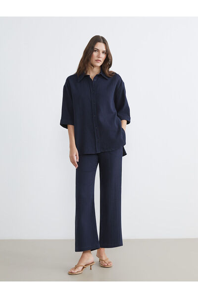 LC Waikiki YK PLUS Γυναικείο Παντελόνι με Ελαστική Μέση και Υφή