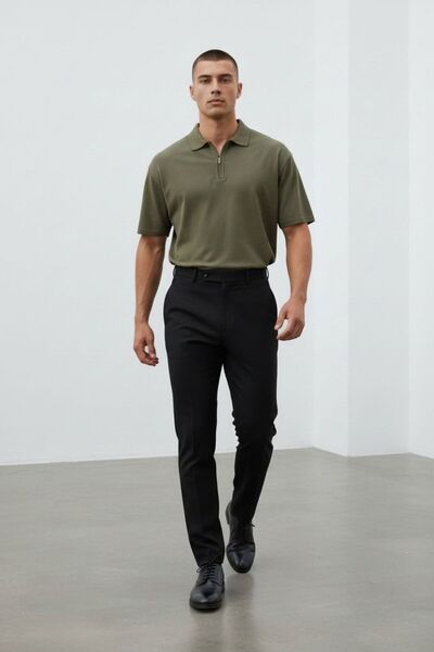 Butik Μπλουζάκι με γιακά πόλο και φερμουάρ, στυλ Old Money