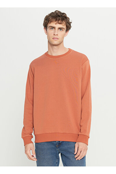 ALTINYILDIZ CLASSICS Kahverengi Erkek Bisiklet Yaka Standart Fit Sweatshirt E...