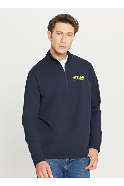 ALTINYILDIZ CLASSICS Lacivert Erkek Bato Standart Fit Sweatshirt ETE052261042...