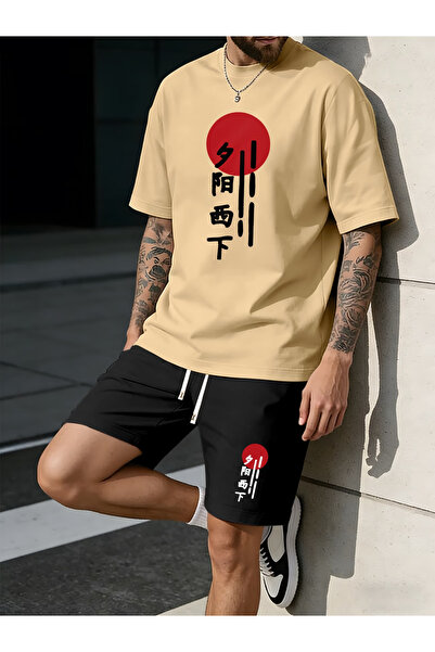 LAVİTTA Japan shorts t-shirt - shorts bottom top tracksuit set Printed Oversi...