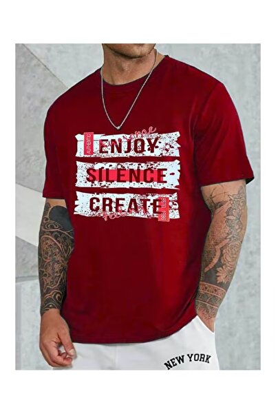 LOTS MODA Απολαύστε μπλουζάκι με στάμπα Unisex Crew Neck