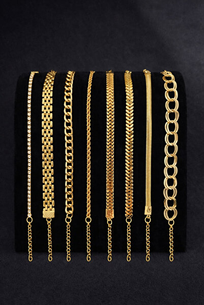 Crc Bijuteri مجموعة أساور نسائية (8 أساور)