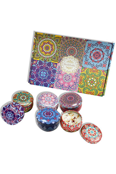 L&Wen مجموعة هدايا شموع معطرة، 6 شموع علاج عطري من صويا، لتزيين المنزل بنمط عرقي