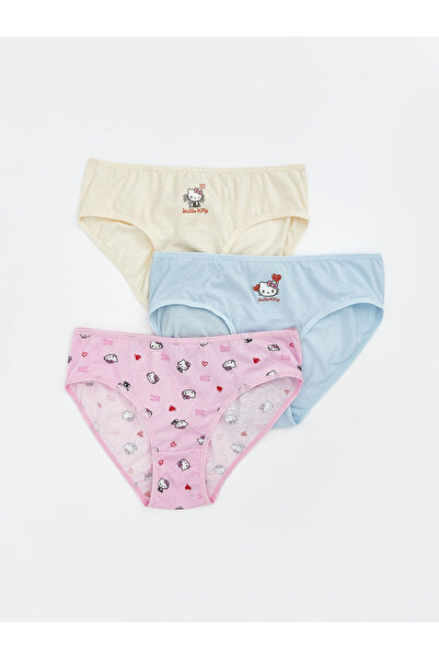 LC Waikiki Özmarka New Season Hello Kitty Printed Girls' Underwear 3-Piece Set