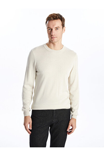 LC Waikiki Nevavm Oval Collar Men's Knitwear Sweater with a Difference