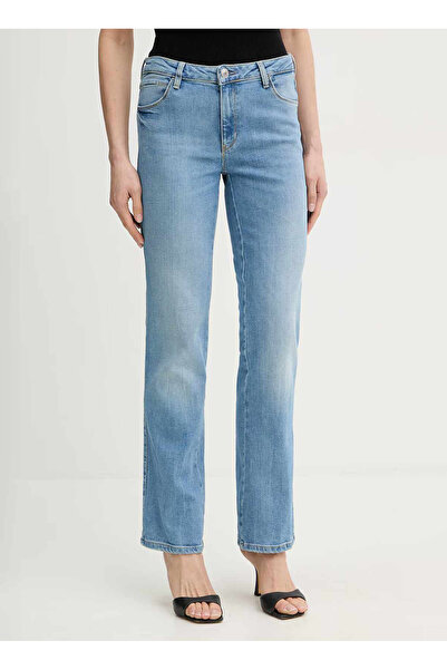 Guess Normal Bel Straight Paça Regular Fit Çok Renkli Kadın Denim Pantolon W6...