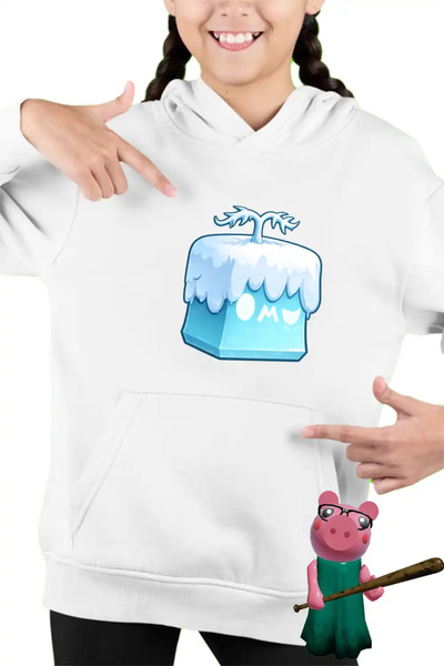 OEM Παιδικό Κορίτσι Blox Fruits Blizzard Fruit Roblox Fruit Φούτερ με Κουκούλα