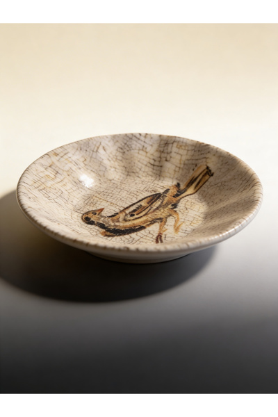 LAVİNİA Bonna Porcelain Mesopotamia Bird 2-Person Breakfast Set-Tea Set-Entertainment Set-6 Pieces