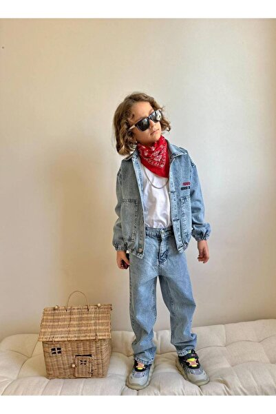 lesa kids wear Boy's 3-Piece Denim Suit