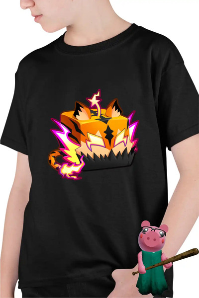 OEM Tricou Copii Baieti Blox Fruits Tigru Fruit Roblox Fructe