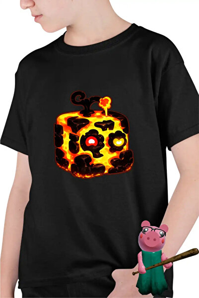 OEM Tricou Copii Baieti Blox Fruits Magma Fruit Roblox Fructe