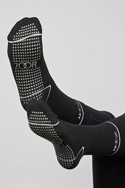 Zoor Black Non-Slip Silicone Sole Breathable Premium Pilates, Yoga, Fitness, ...