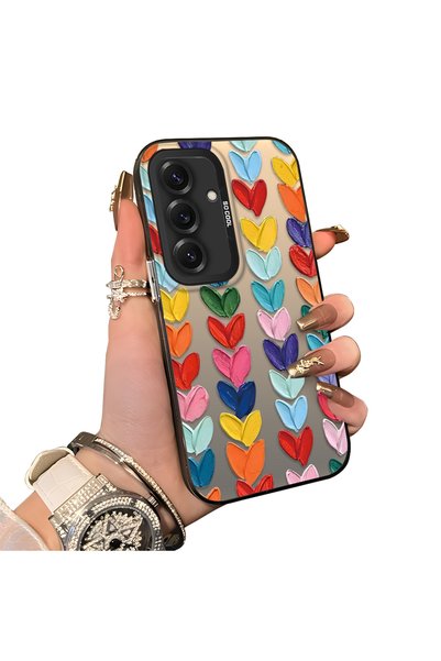 ucuc Samsung Galaxy S25 Compatible Hard Acrylic Back Silicone Edge Lens Prote...