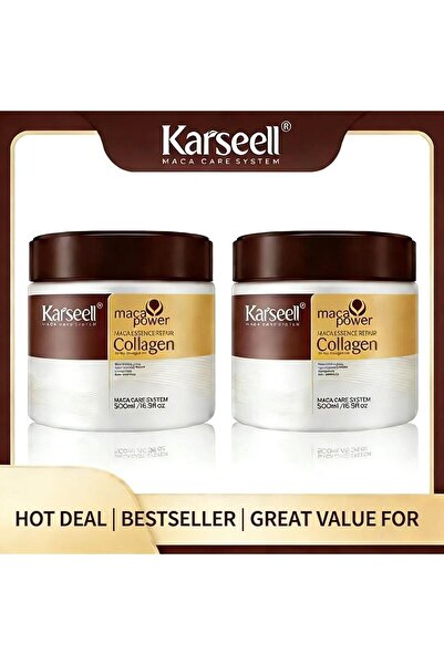 Yallabena قناع شعر كارسيل بالكولاجين والماكا 500مل | إصلاح عميق | عرض حزمة خاص