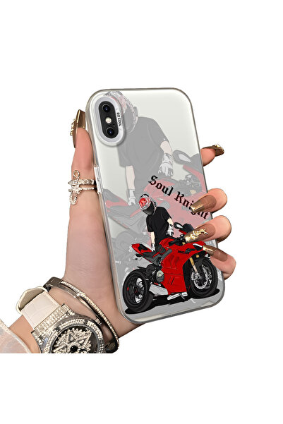 ucuc iPhone XS Max Compatible Hard Acrylic Back Silicone Edge Lens Protection...