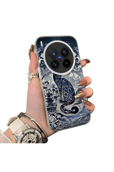 ucuc Vivo X300 Pro Compatible Hard Acrylic Back Silicone Edge Lens Protection...