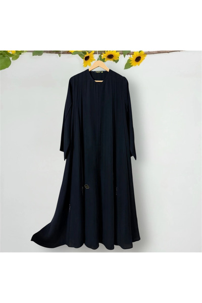 1way عباية كويتية نصف كلوش مع طرحة ساده