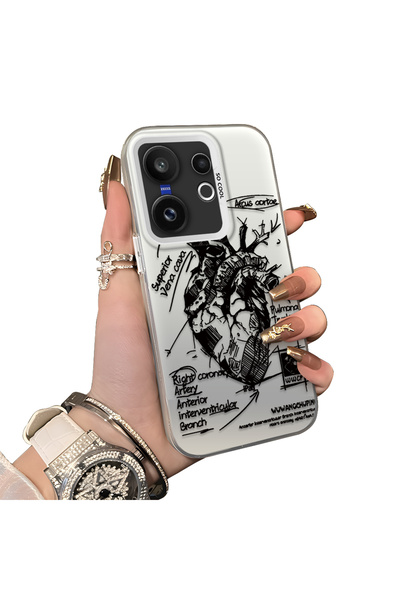 ucuc Vivo X200 Fe Compatible Hard Acrylic Back Silicone Edge Lens Protection ...