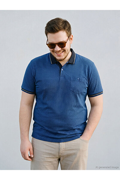 LC Waikiki Nevavm Polo Collar Pique Men's T-Shirt with Difference