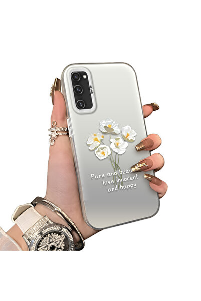 ucuc Samsung Galaxy S20 FE 4G/5G Uyumlu Sert Akrilik Arka Silikon Kenar Lens ...