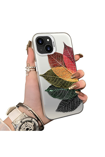 ucuc iPhone 13 Mini Compatible Hard Acrylic Back Silicone Edge Lens Protectio...