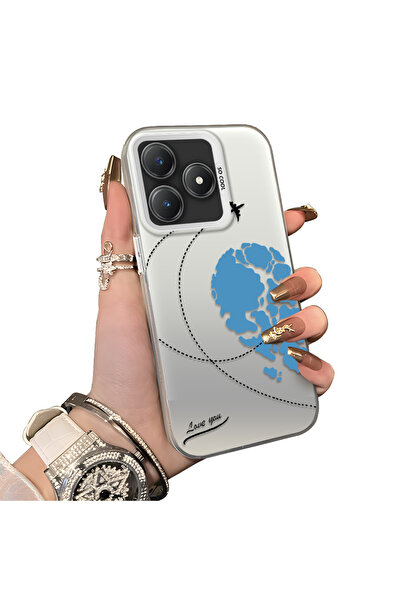 ucuc Realme Note 60 Compatible Hard Acrylic Back Silicone Edge Lens Protectio...