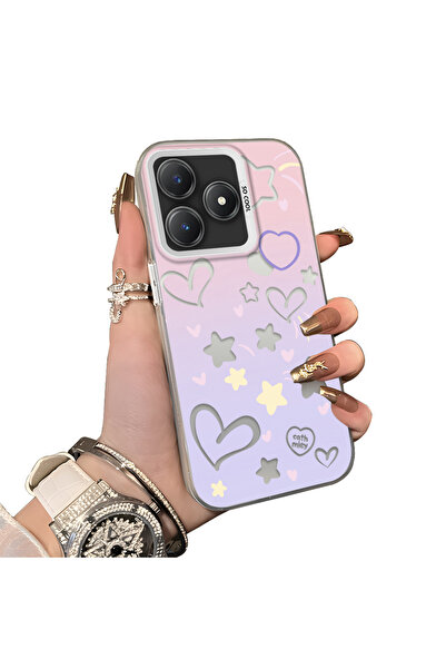 ucuc Realme Note 60 Compatible Hard Acrylic Back Silicone Edge Lens Protectio...