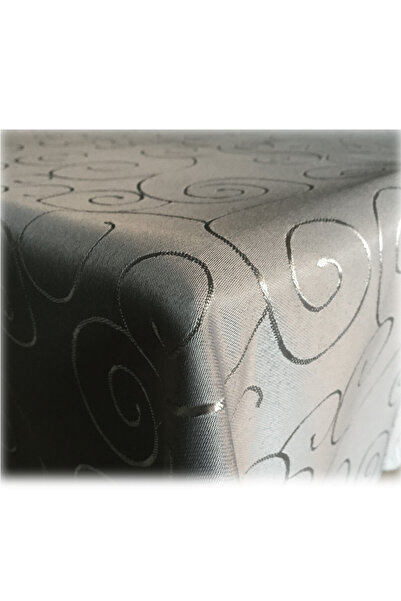JEMIDI Tablecloth with Ornament, 130 x 340, Grey, Polyester, 55264.22.18