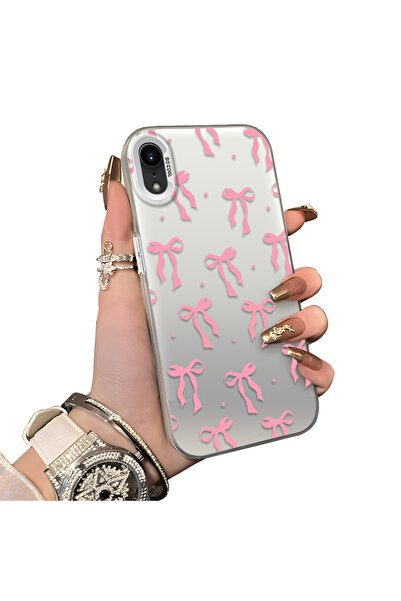 ucuc iPhone Xr Compatible Hard Acrylic Back Silicone Edge Lens Protection Case