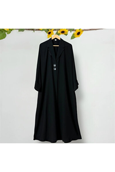 1way Kuwaiti abaya in black with a plain headscarf