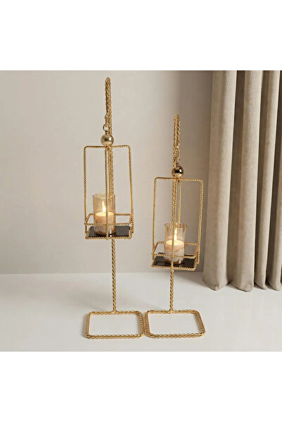 Dekorika Official İkili Özel Tasarım Yer Mumluk & Fener