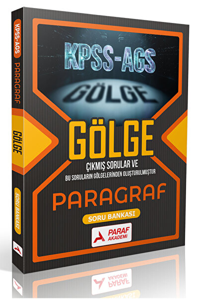 Paraf Akademi KPSS AGS Gölge Paragraf Soru Bankası