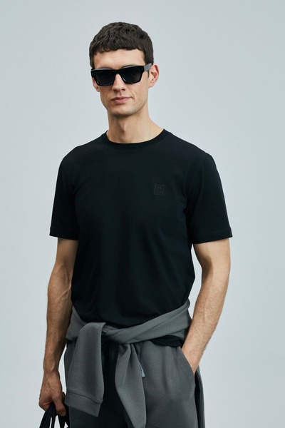 Lufian 111020318 Pablo Modern Graphic T-Shirt Men's T-Shirt Black