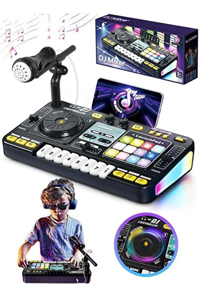 Arabest Electronic Musical DJ Mixer Toy with Lights, Microphone, Piano Keys, ...