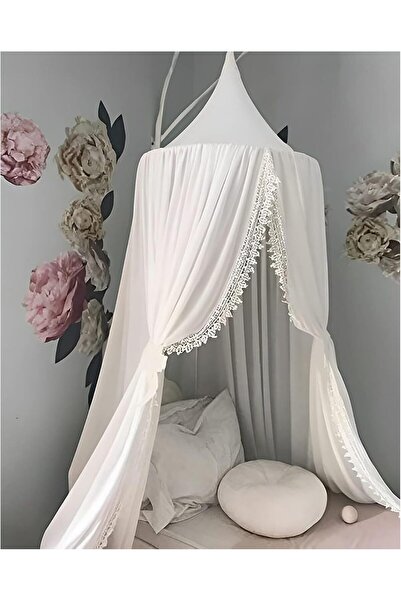 Arabest ناموسية معلقة لسرير الأطفال مزينة بكرات صوفية، ناموسية معلقة لسرير ال...