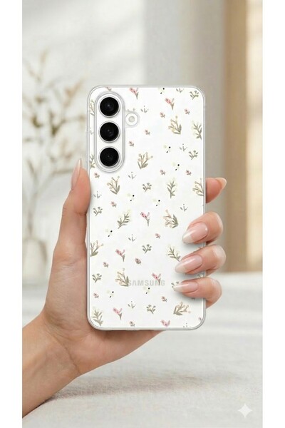 UnDePlus حافظة لهاتف سامسونج جالاكسي S25 بلس أغطية سيليكون لامعة منقوش أغصان ...